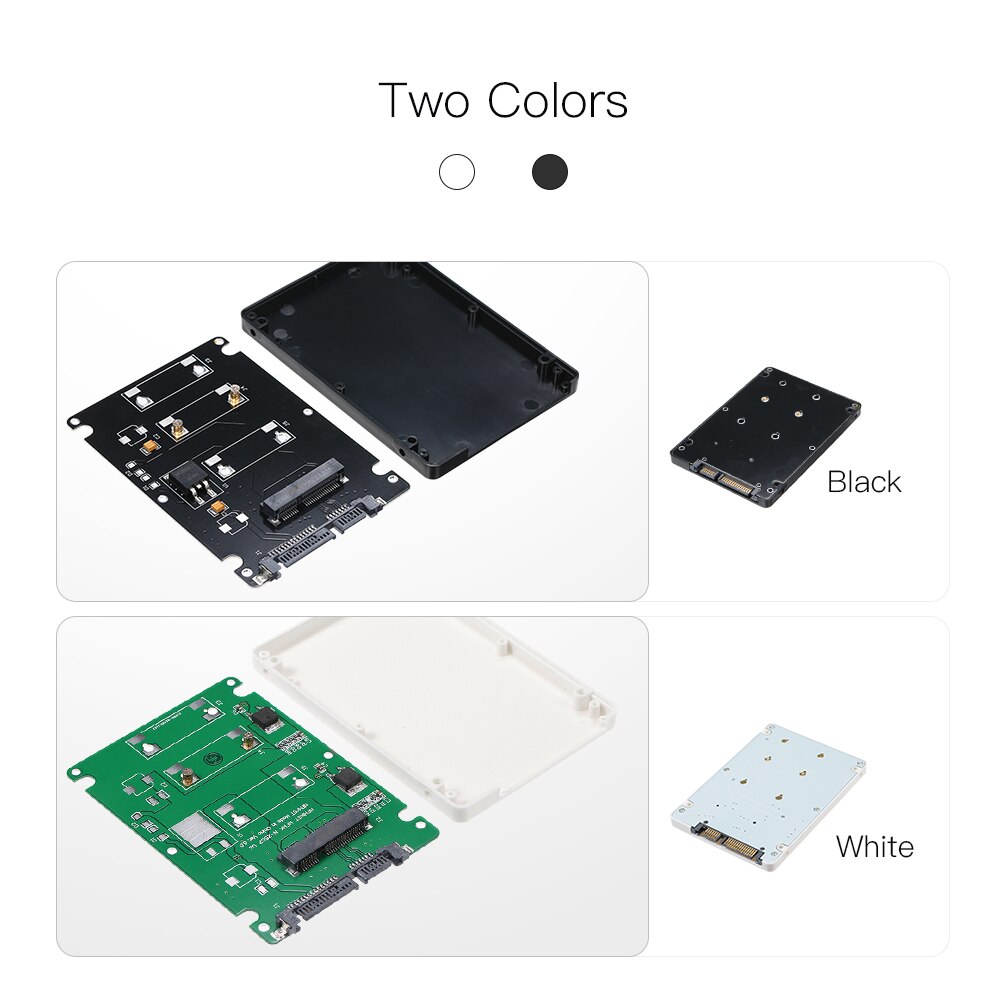 Msata Naar Sata Ssd Behuizing Msata 2.5 Sata Adapter Solid State Drives Ssd Harde Schijf Converter Naar Sata 3.0 kaart Met Case Box
