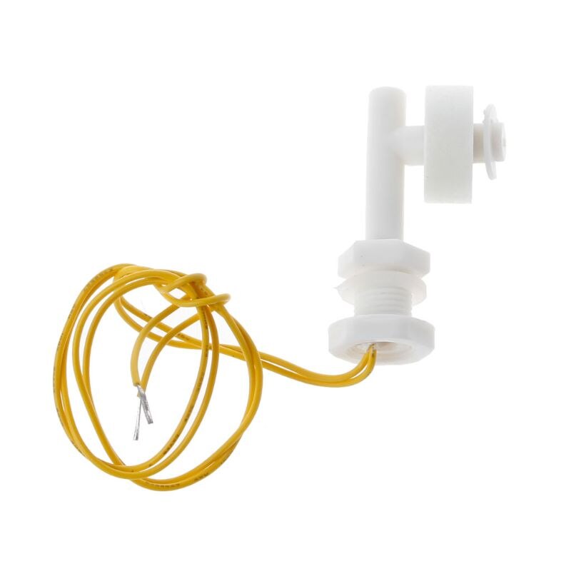 Water Level Sensor White PP Right Angle Float Switch Sense The Level Of Liquid