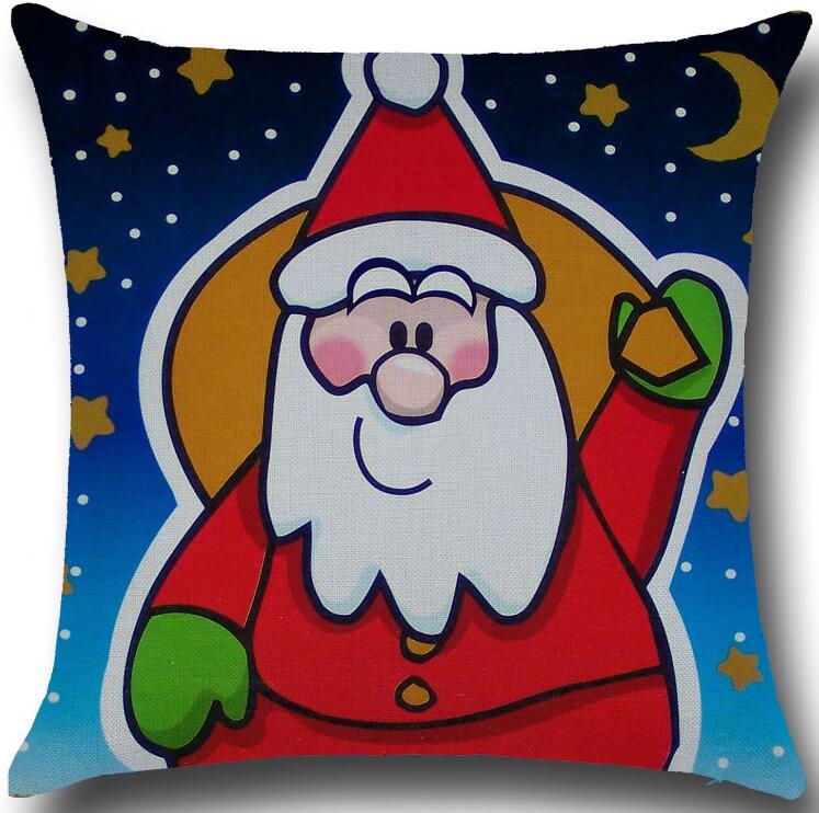 45*45 cm Kerstman Sneeuwpop baby kussensloop Kerst Serie Kussensloop Kussen Kerstcadeau Vierkante kussenslopen zonder Kern PP35: color 2