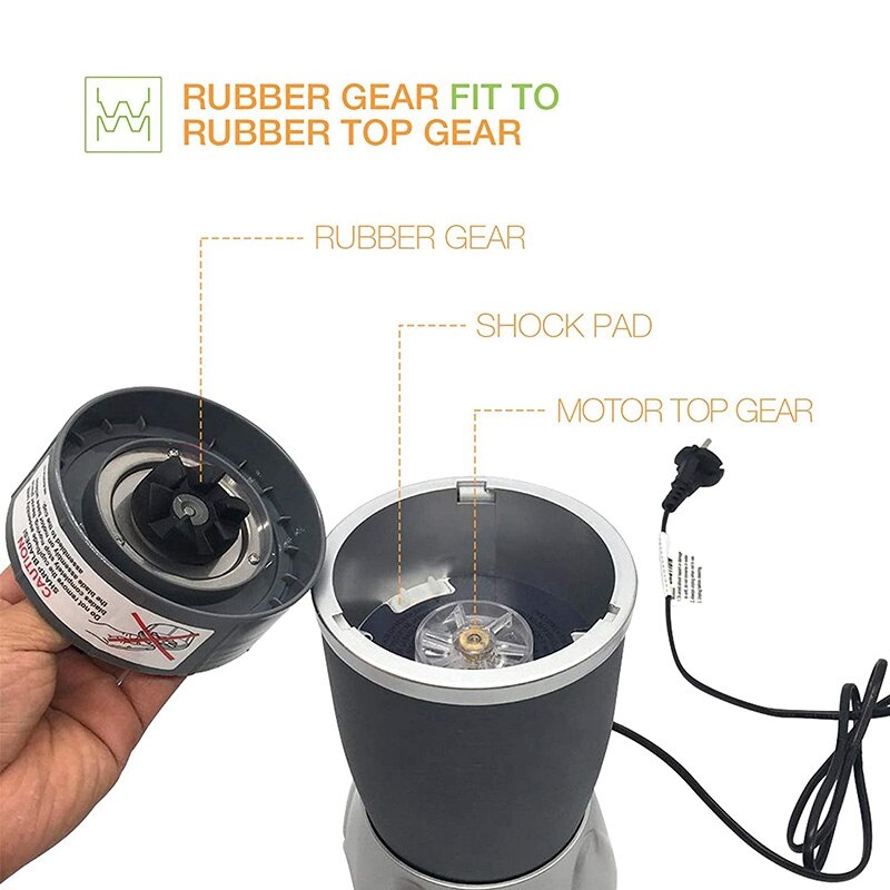 Upgrade Parts Kit ULTIMATE Cups & Blade &Top Gear & Gaskets & Shock Pad 13-Piece Replacement Set for 600W-900W Series