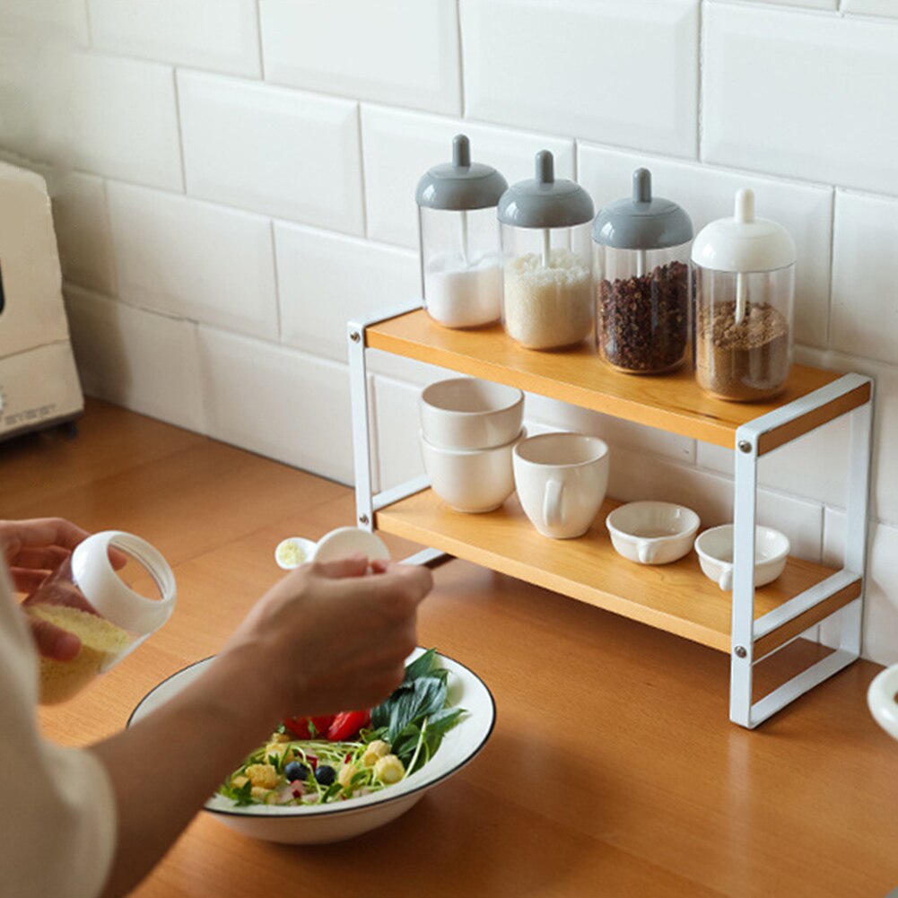 Plastic Kruiden Rek Kruidkruik Potten Zout Blikken Spice Opslag Container Peper Kruiden Keuken Jar Met Lepel Keuken Benodigdheden