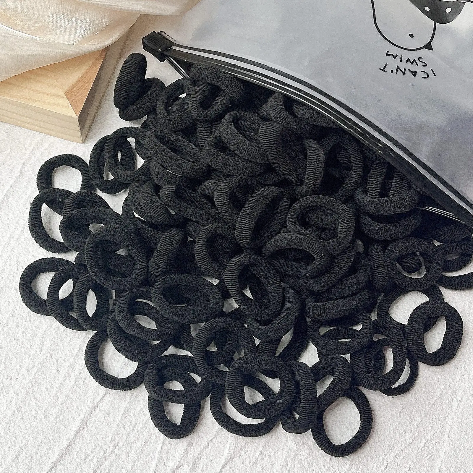 20/50/100 Uds. Lazos elásticos básicos coloridos de nailon para el cabello para niñas, coleta para sujetar, banda de goma, accesorios para el cabello para niños