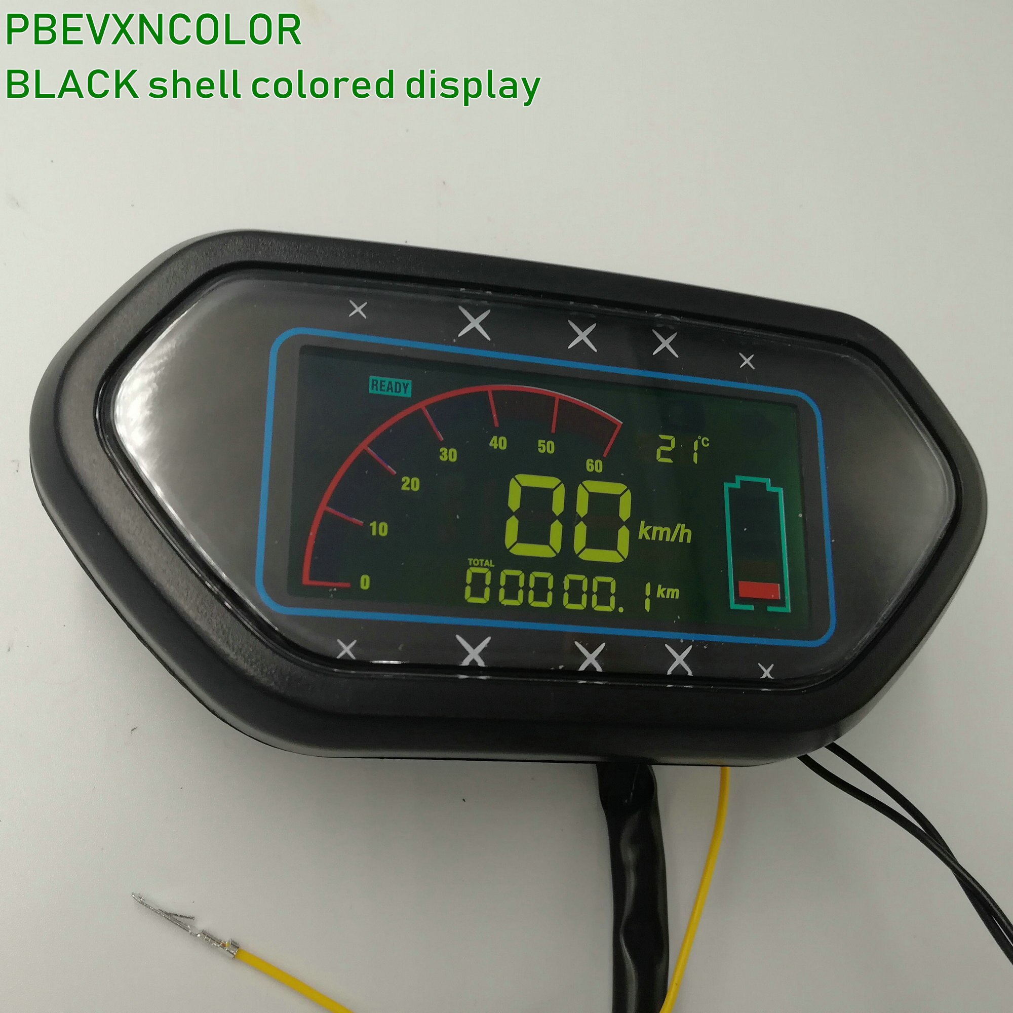 LCD display for electric bike scooter motorcycle speedometer odometer with shell 48v-96v for little turtleking battery indicator