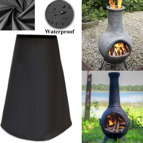Stort 1.2m hög chiminea ugn spis lock vattentåligt dammtätt utomhus regn skydd lock