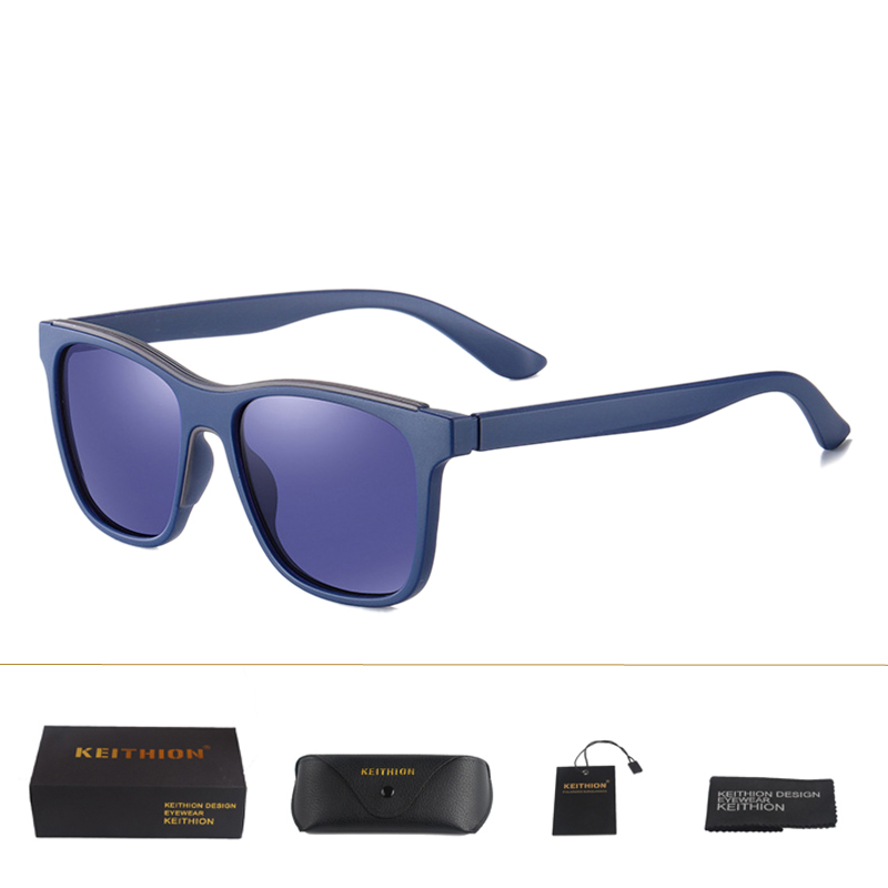 KEITHION Sunglasses Unisex Square Vintage Sun Glasses Famous Brand Sunglases polarized Sunglasses Mirror Feminino For Women Men