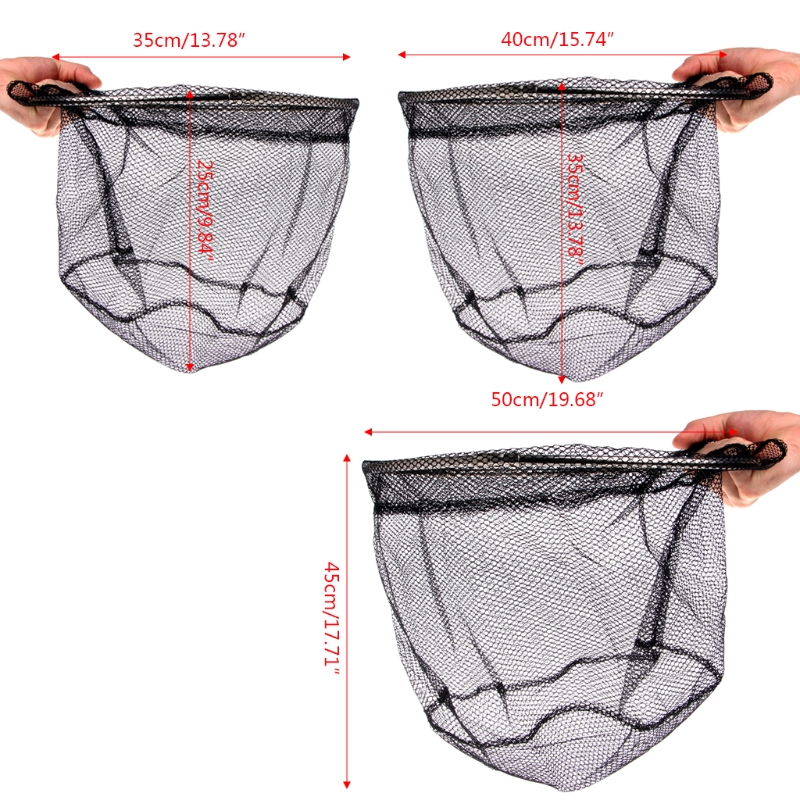 Stainless Hoop Net for Kayak and Boating, Release Fish, Hold Braille, Mesh Netting