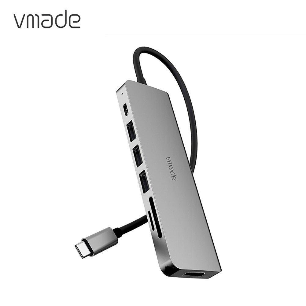 Vmade-concentrador de red USB tipo C CB013A a Multi USB 3,0 HDMI, adaptador Dock para MacBook Pro, Huawei Mate 30 USB-C 3,1, Puerto divisor tipo C