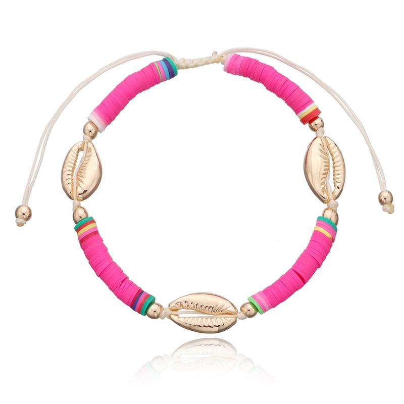 Tobillera de conchas de estilo bohemio hecha a mano, pulsera de tobillo con cuentas ajustables, accesorios de joyería para la playa, 1 unidad: 3