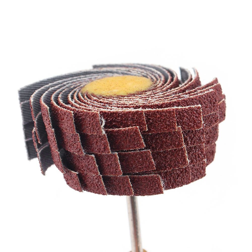 1pc 80 ~ 600 korn smärgelpapper böjda ytor sliphuvud rostborttagning polering slipduk slipskiva gradborttagning