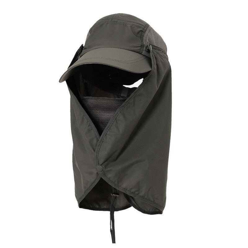 Vissershoed uv-beschermende zonnehoed opvouwbaar afneembaar zomer heren dames zonnepet voor wandelen strand ed kampeeruitrusting