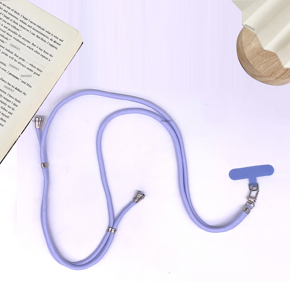 Uniwersalny regulowany pasek na smycz do telefonu wiszący sznur do telefonu komórkowego paski na szyję smycze zapobiegające zgubieniu akcesoria do telefonów komórkowych 150 cm: Srebrny/szary