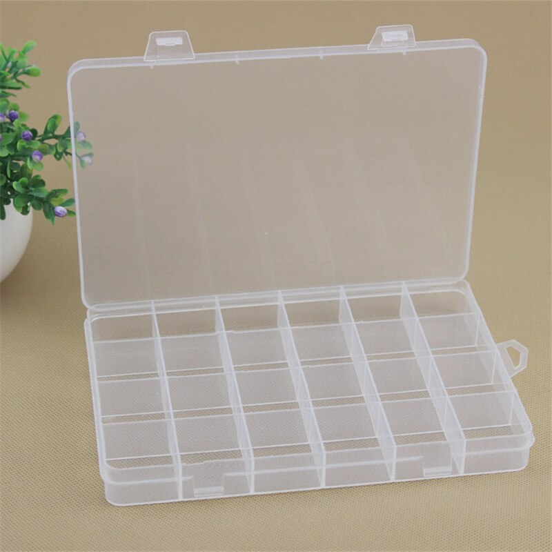 SOACH Transparent small box 24 grid storage multi-purpose detachable smooth