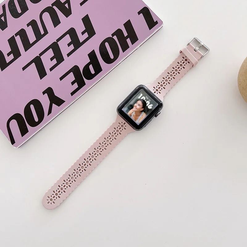 Siliconen bandjes voor Apple Watch 44 mm 40 mm 38 mm 42 mm Ultra 2 49 mm sportarmband iwatch serie 9 7 8 6 Se 5 4 3 41 mm 45 mm band: S / Leger Blauw