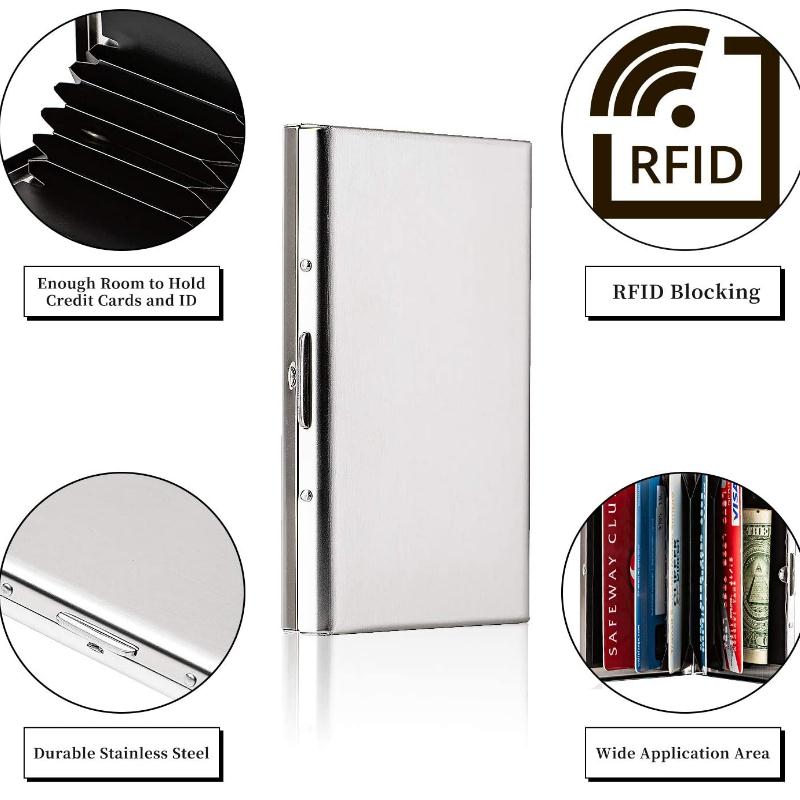 RFID Credit Card Holder Protector Stainless Steel Credit Card Case Metal Card Wallet ID Card Case