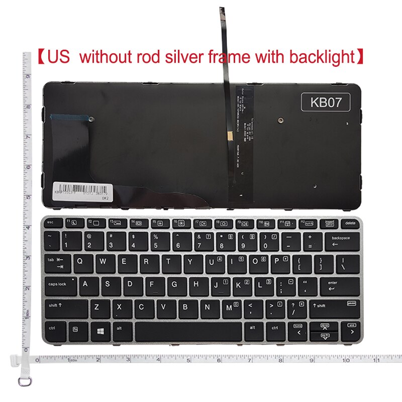US Laptop replacement keyboard for HP EliteBook 725 G3 820 G3 820 G4 828 G3 828 G4 backlight