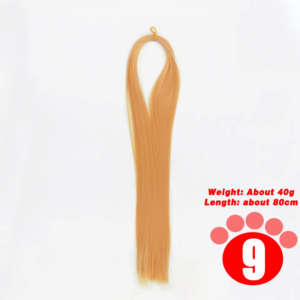 Peluquería de muñeca BJD/SD, fibra de nailon sintética resistente al calor, 1/3 1/4 1/6 1/12, muñeca tejida a mano, cabello modificado DIY para injerto: Caqui oscuro
