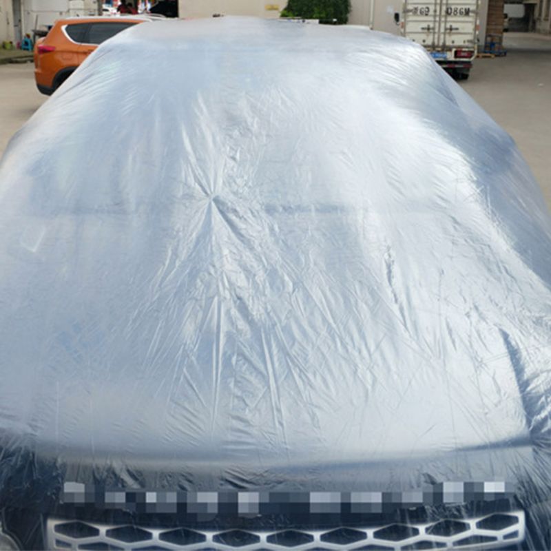 Draagbare Wegwerp Transparante Waterdichte Auto Cover Stofdicht Opvouwbare Covers 77UE