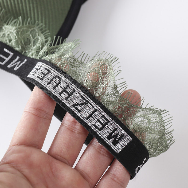 Wimpers Zilveren Lint Tube Top Mooie Terug Verpakt Borst Sport Beha Vrouwen Lingerie Ondergoed