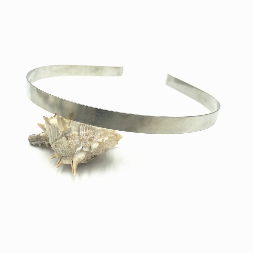 50 Pcs/Lot 1.2mm 3mm 5mm 7mm 10mm Metal Headband Silver Gold Black Hairband for Girls DIY Crafts Hair Hoop Headwear: Pink