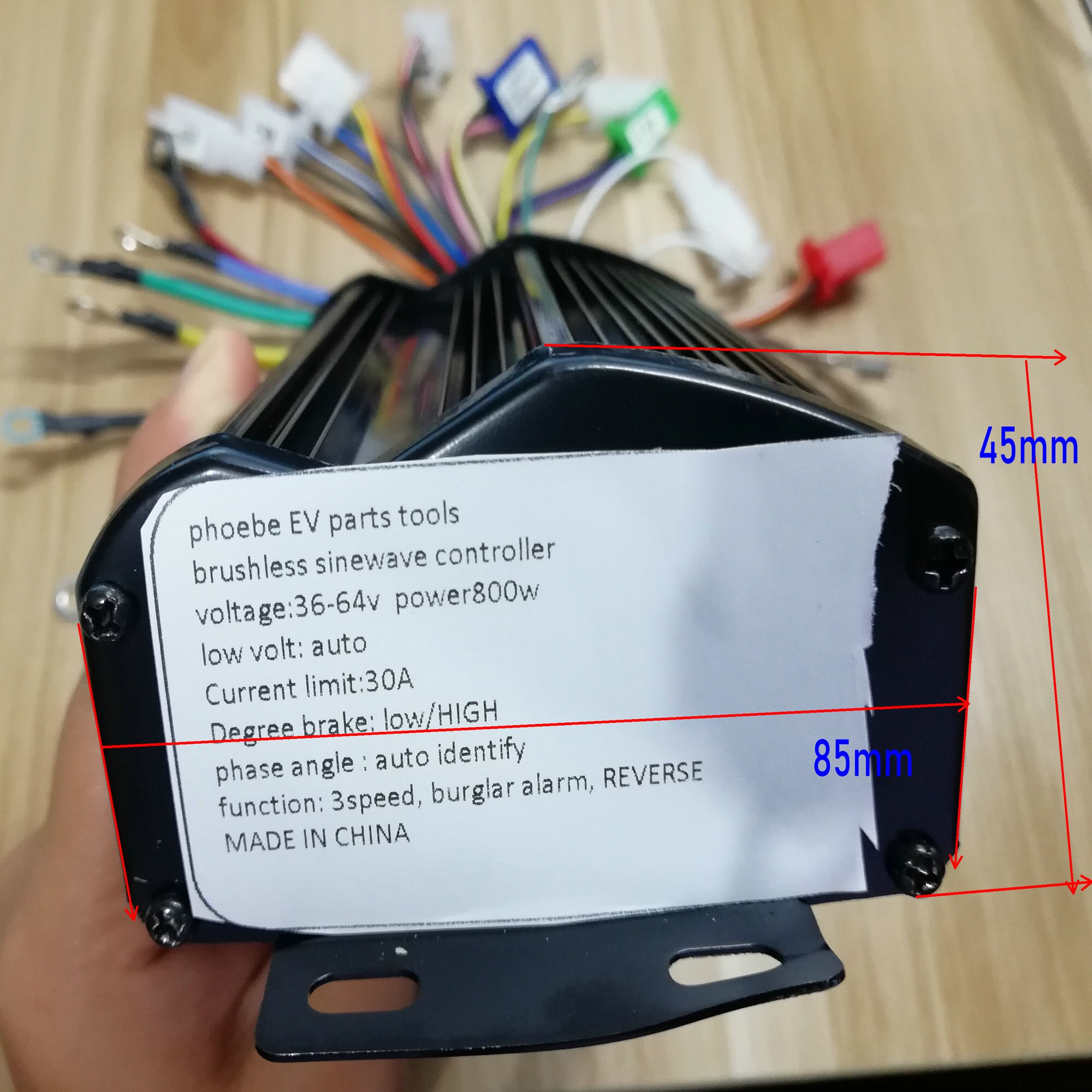 Controlador de onda sinusoidal de 36v48v60v64v30A, señal de velocidad YXT, accesorio para bicicleta eléctrica, triciclo, MTB, Scooter, monopatín, piezas Diy