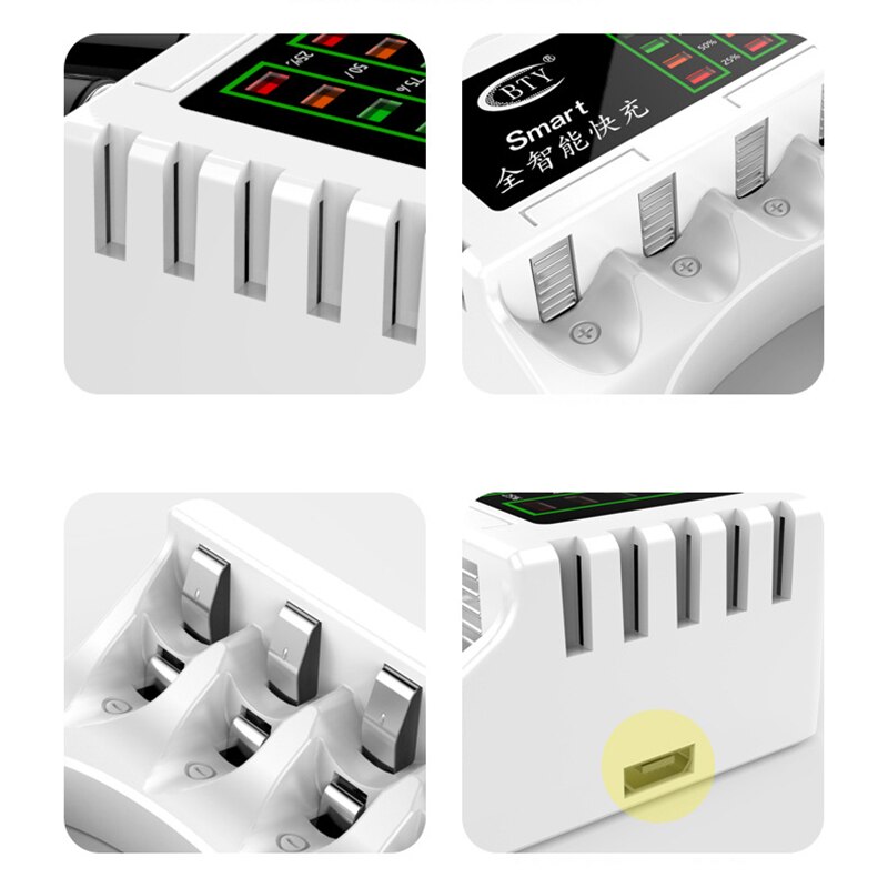 Intelligent Fast Charger for AA AAA Ni-MH Ni-Cd Rechargeable Four Slot Battery Charger With LED Indicator