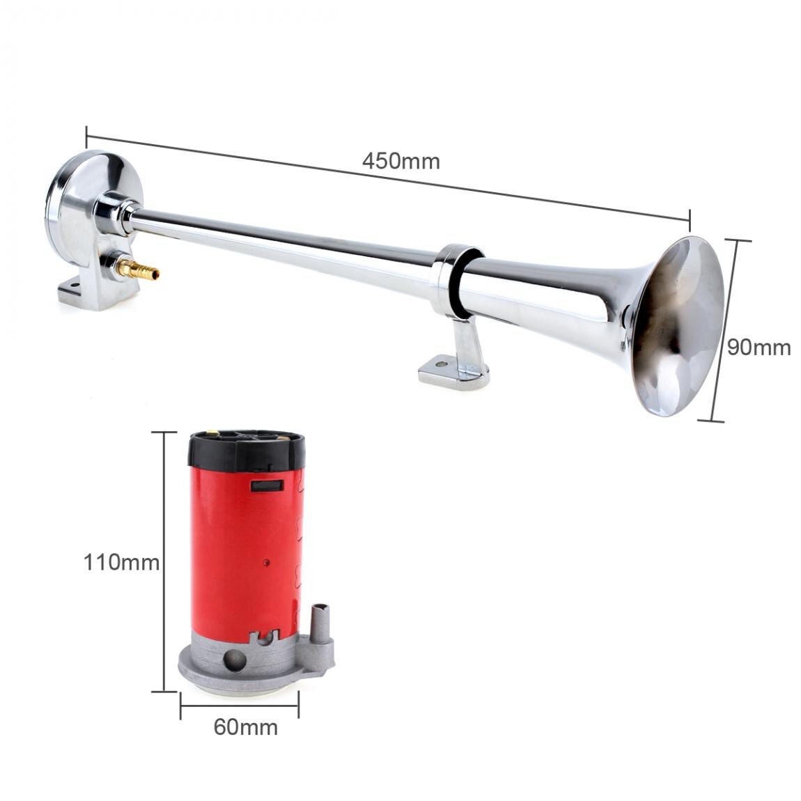 12V / 24V 150dB Super Loud Four Trumpet Air Horn Car Styling Parts Car Auto Loudspeaker for Car Vehicle Truck Train Boat SUV: 150dB Air Horn 5