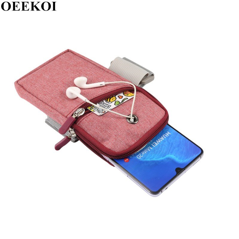 OEEKOI Universal Outdoor Sport Armband Phone Bag voor iPhone 11 Pro Max/11/Xs Max/XR/ 8 Plus/7 Plus/6 s Plus/6 Plus