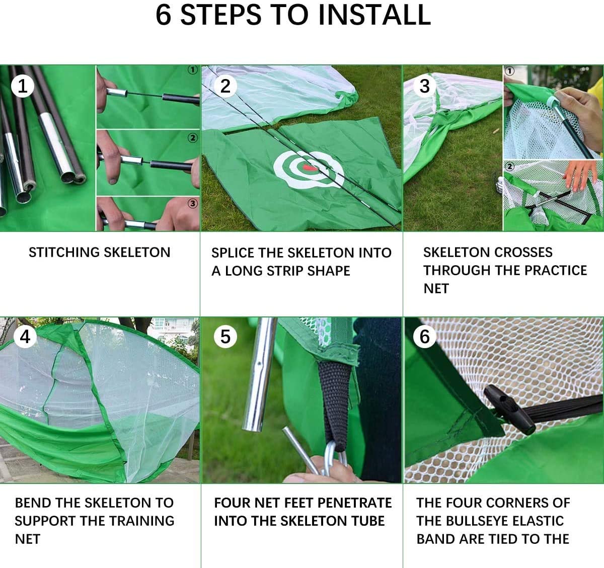 Training Aids Tool Golf Net 2M Pop Up Detachable Chipping Tent Cage Pitching Hitting Outdoor Putter Accessories