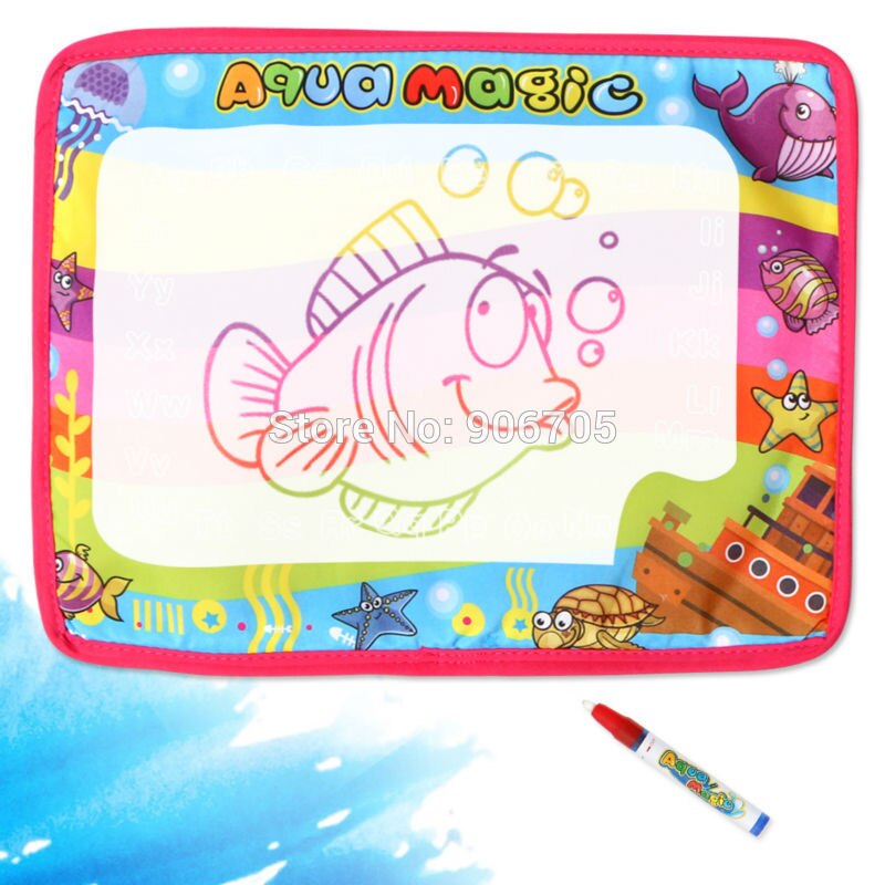 29X19Cm Water Drawing Mat Met Magic Pen Doodle Schilderij Foto Water Tekening Speelkleed Doodle Aqua Magnetische tekentafel Speelgoed