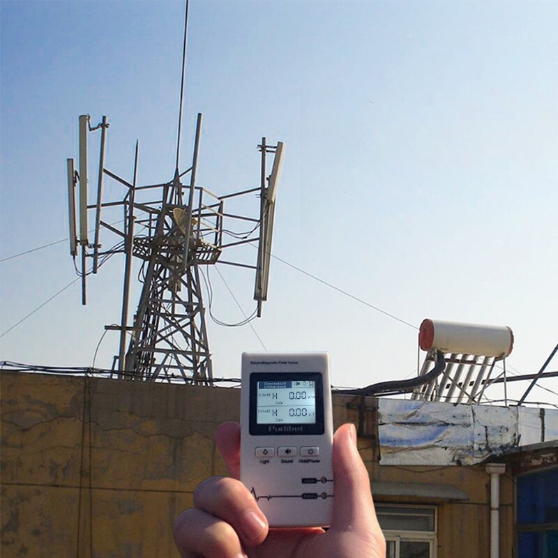 USB Charging Handheld Mini Digital LCD Display Electric Field and Magnetic Field Radiation EMF Electromagnetic Radiation Tester