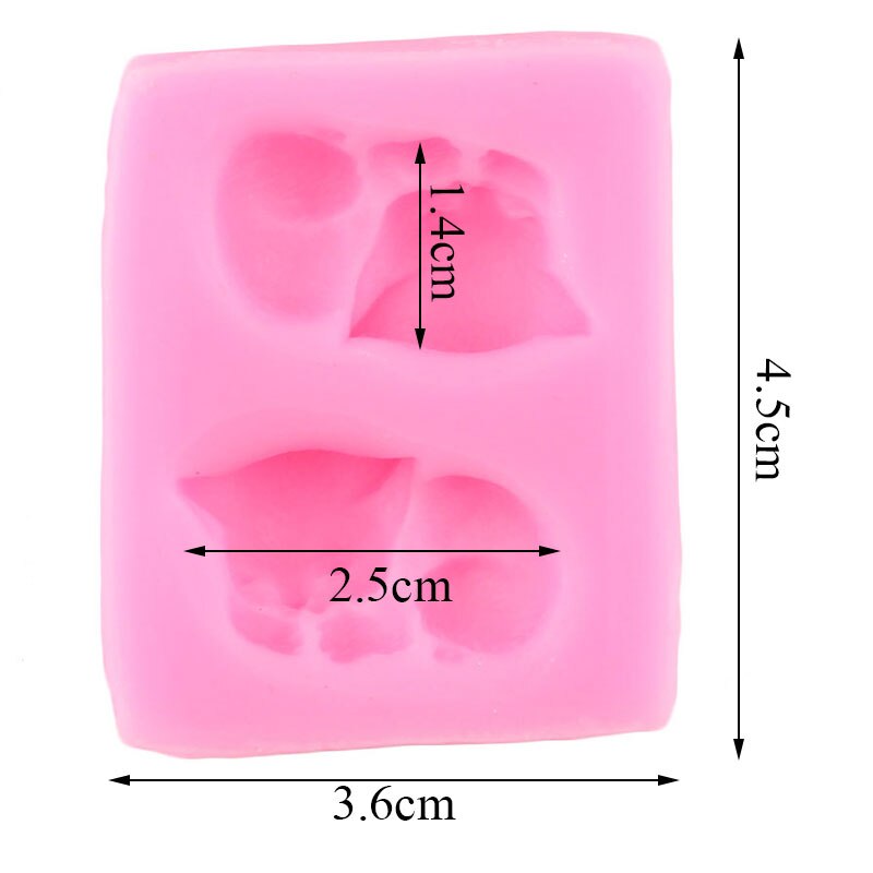 3D simpatico gatto forma resina stampo in silicone animali Cupcake topper cioccolato fondente strumenti per decorare torte stampi per caramelle in argilla polimerica