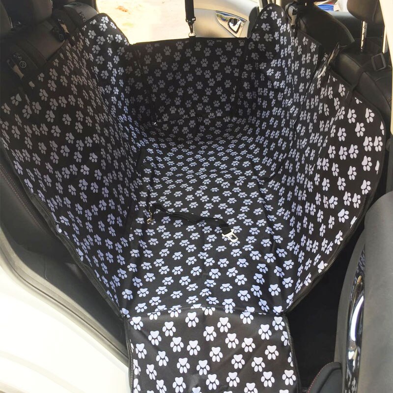 Oxford Voetafdruk Hond Carriers Achter Back Waterdichte Pet Car Seat Cover Matten Hangmat Protector Met Veiligheidsgordel