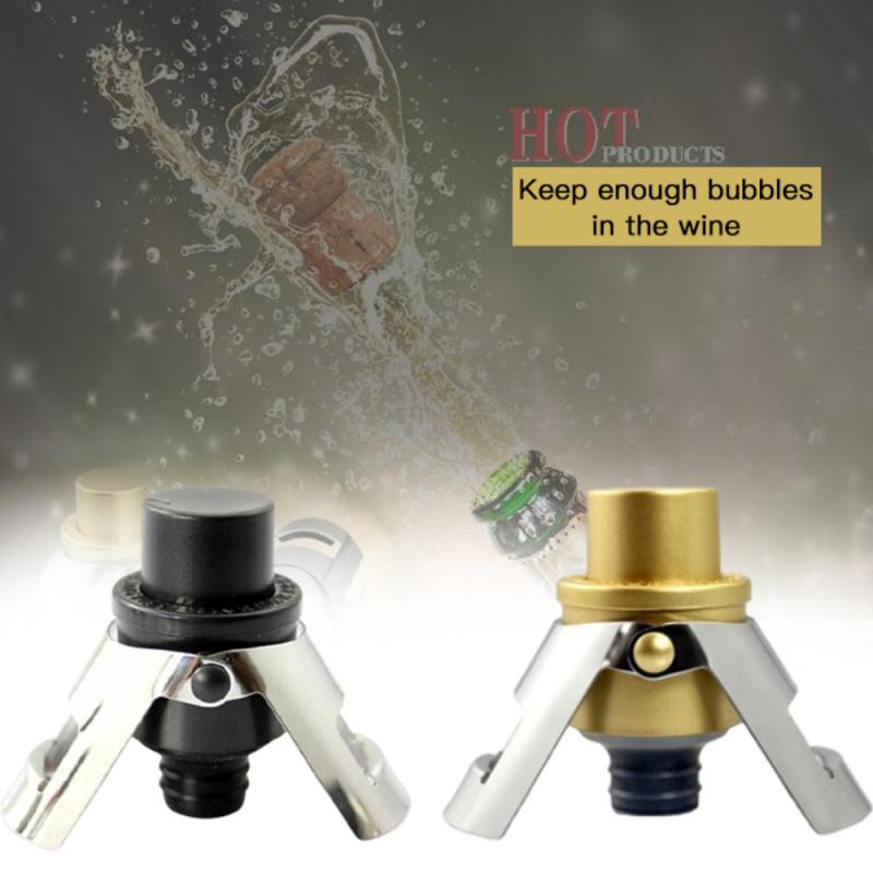 Wine Champagne Cap 304 Stainless Steel Champagne Portable Cork Holding Machine Bar Cork of Wine Sparkling Wine Champagne Cap