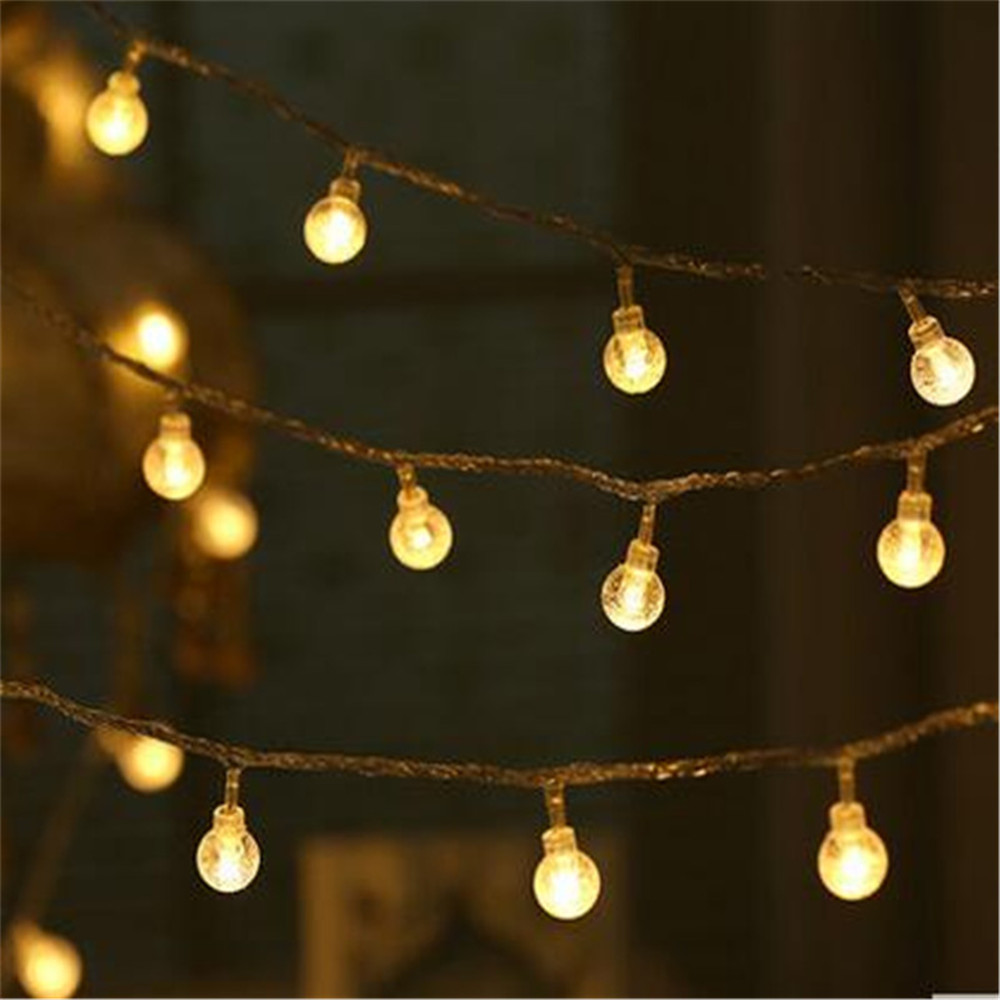 Guirnalda de luces LED de 3/6/10M para decoración, guirnalda de luces blancas cálidas para , Navidad, boda, funciona con pilas AA