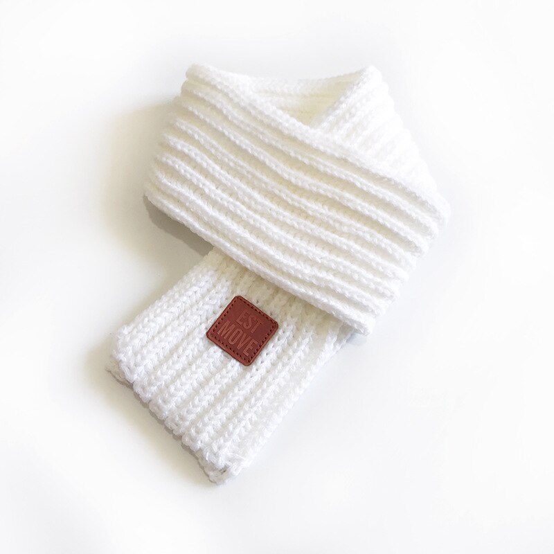 Flickor vinter halsduk baby rosa färg härlig bomull stickad barn halsduk solid vinter varma halsdukar barn pojke flicka