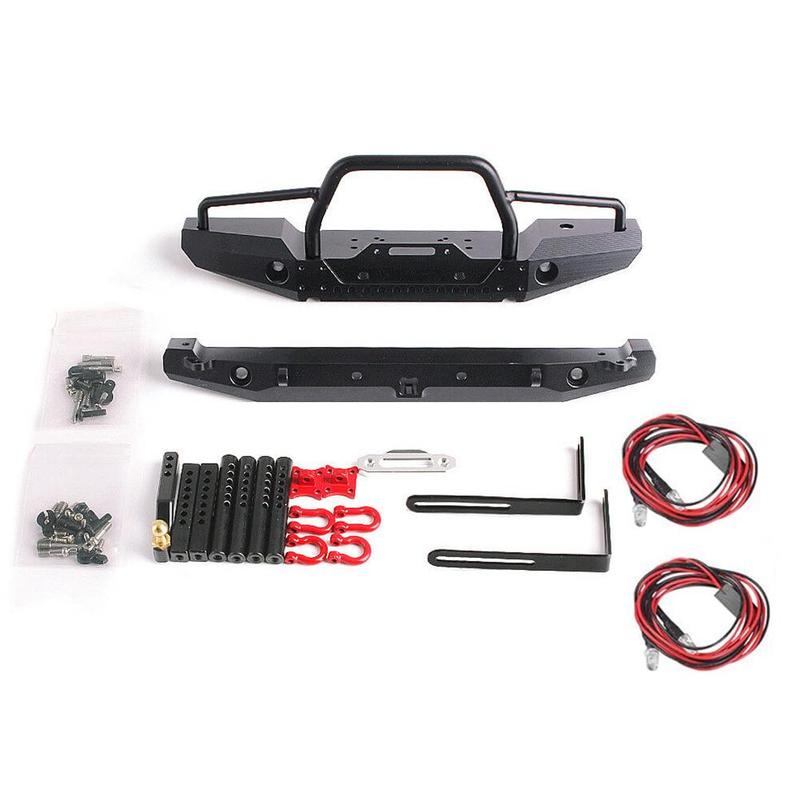 1:10 RC Rock Car Metal Front Rear Bumpers For Traxxa SCX10II RC 90046 Crawler Accessories For TRX-4 C6W5