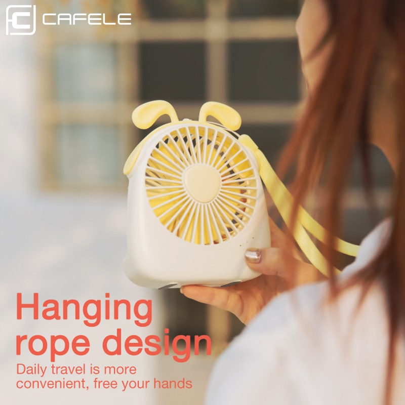 CAFELE Mini Fan Rechargeable USB Fan Portable Handheld Fan 3-Speed Mini USB Handy Small Desktop USB Cooling Fan Cooler