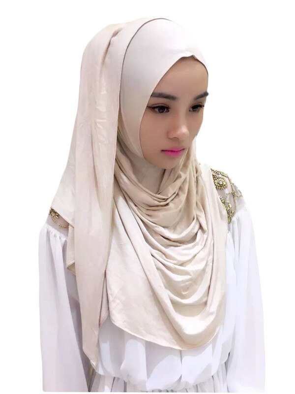 0TJ57 180*70 cm Solid Hijab Vrouwen Van Sjaals Moslim Hijaabs Hijab Mooie Mode Sjaal Cap (with1 Undescarf: TJ57006