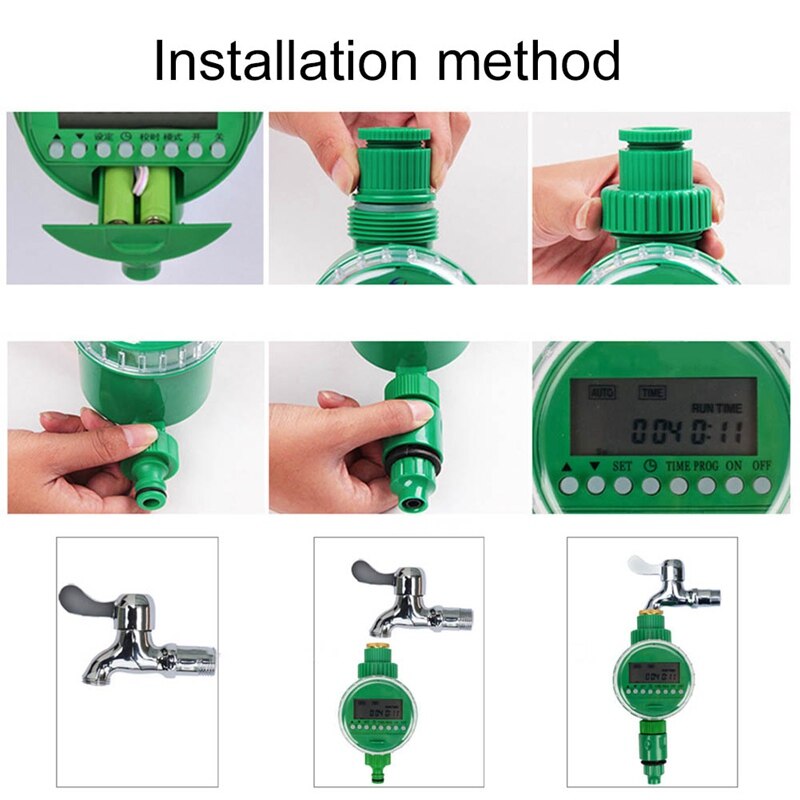 1Pc Water Timer Garden Automatic Irrigation Watering Timer Hose Faucet Tap Controller Timer With LCD Display