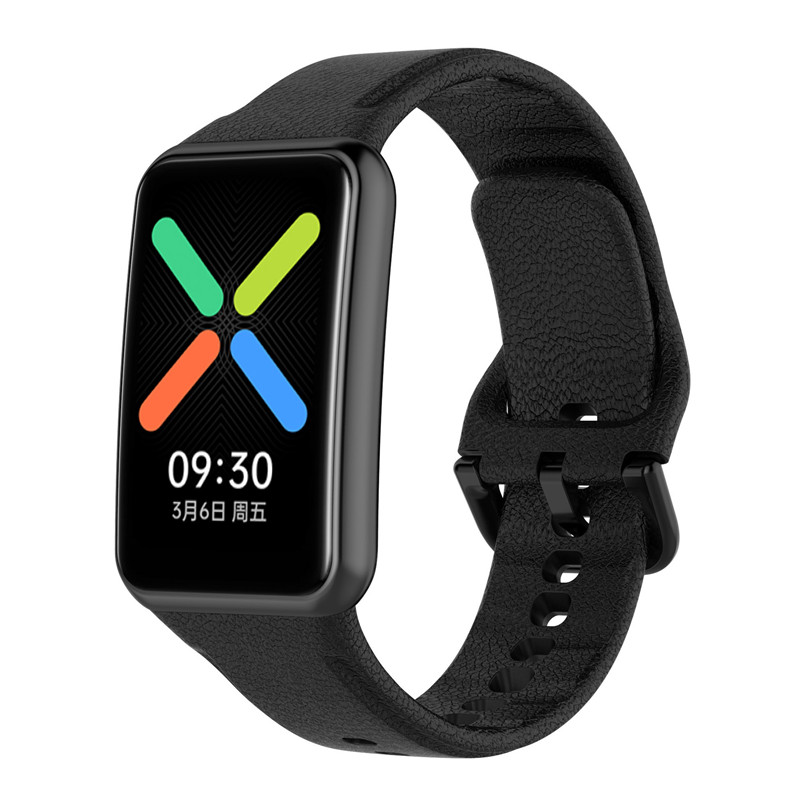 Siliconen sportband voor oppo watch, gratis vervangend smartwatch-horlogebandje, polsbandje, armband, correa: Steenkoolzwart