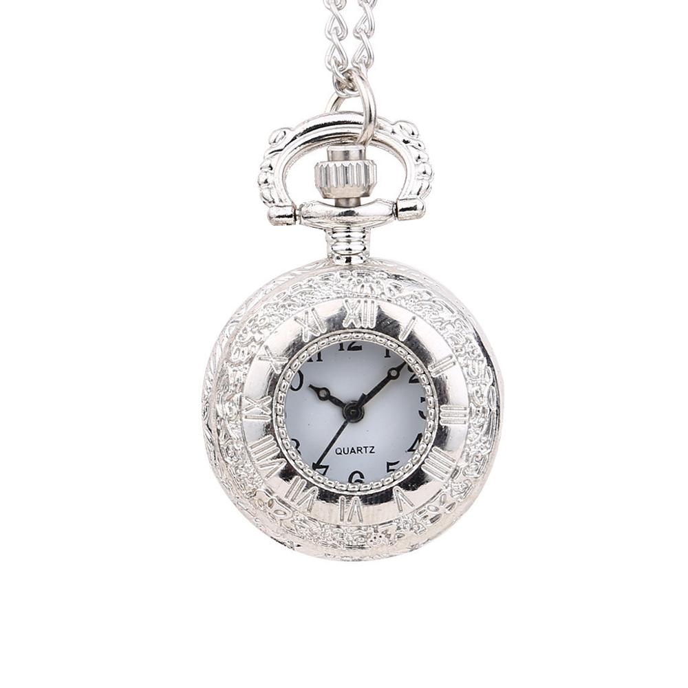 Klassieke Grote Twee Geconfronteerd Sliver Mode Zakhorloge Hof Stijl zakhorloge man vrouw ketting klok Paar oude man horloge