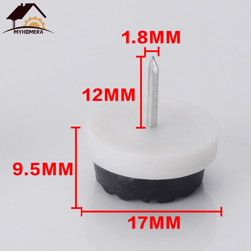 Myhomera 12pcs Heavy Duty DOUBLE PAD Nylon Furniture Chair Leg Pads Table Cabinet Feet Bottom Floor Protector Heighten Anti Slip: C