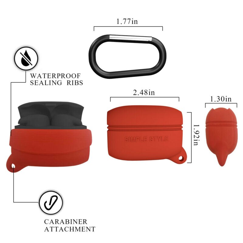 For Jabra Elite Active 65t Earphone Full Protective Silicone Case Cover Pouch Modern Portable Silicone Case With A Hook