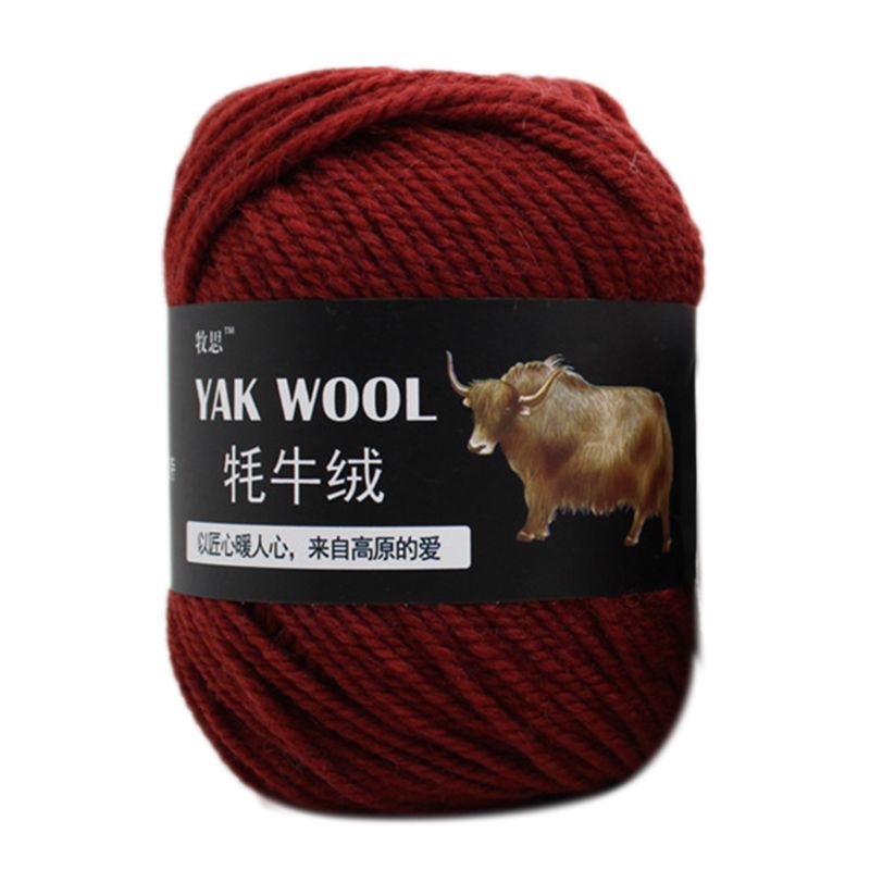 100g Artificial Yak Wool Thread Hand Knitted Crochet Medium Thick Worsted Yarn 2XPC
