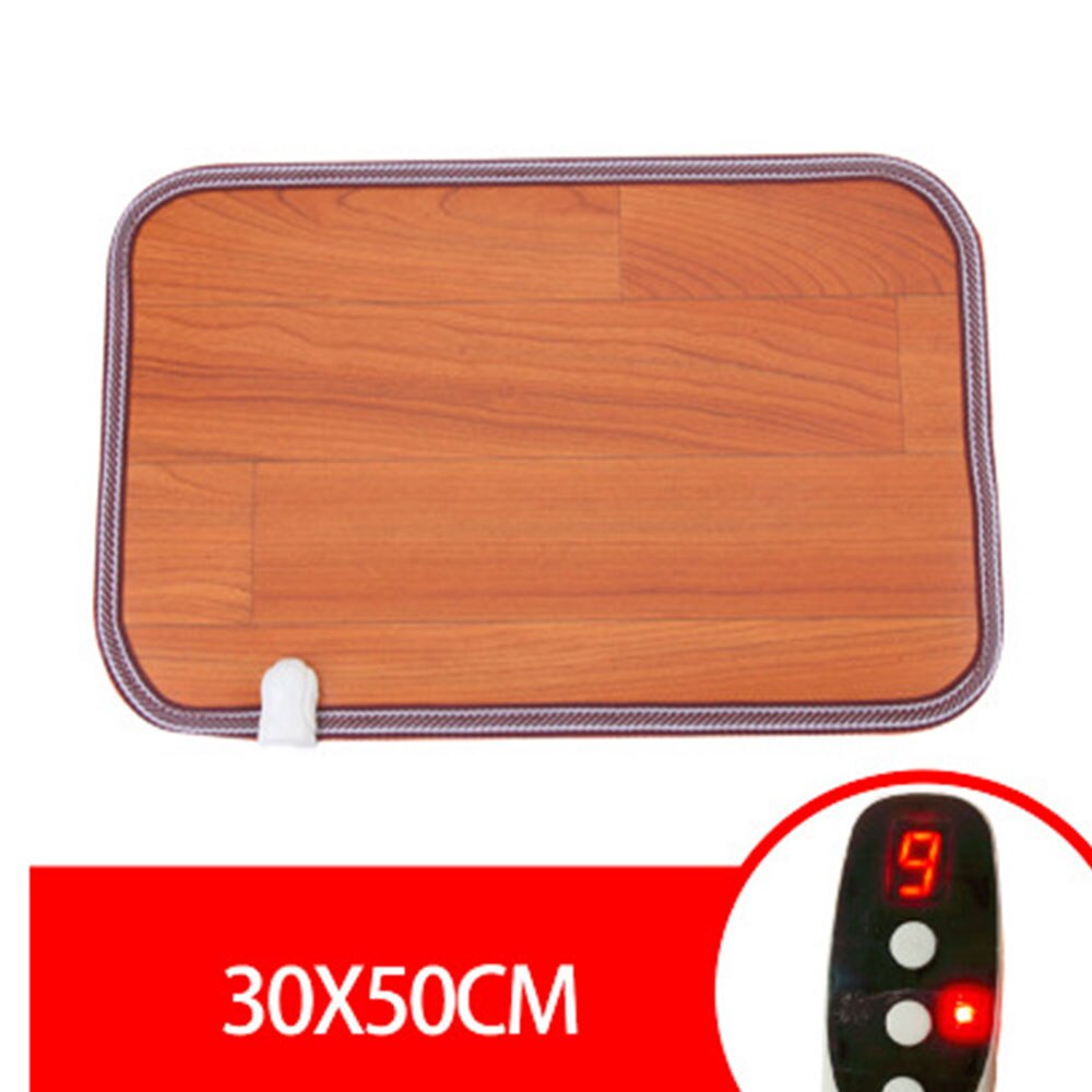 Tapis chauffant pour les pieds et le bureau | Tapis chauffant d'intérieur, en cristal de carbone, chauffant les pieds, pour l'hiver: Dark Brown 30x50cm