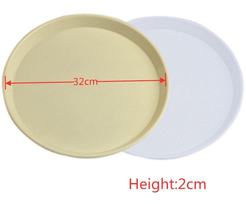 Bread Bakery displays bread rectangular bread pastry round croissant plastic tray baking accessories baking tools for cakes: 32XH2cm yellow