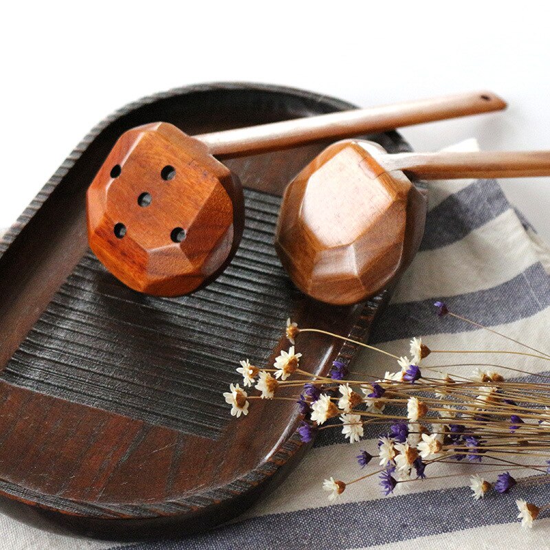 Japanese Bamboo Handle Tortoise Shell Spoon Pot Spoon Soup Spoon Ramen Spoon Nanmu Material Soup Spoon Pot Spoon