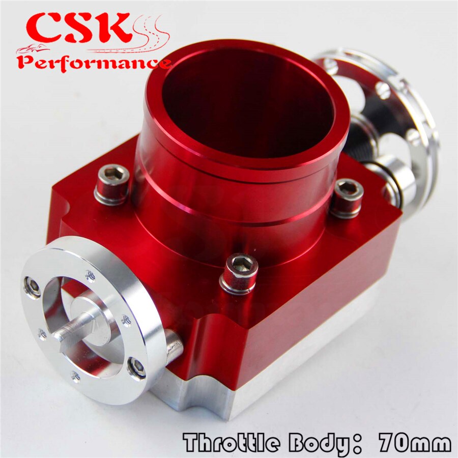 70MM THROTTLE BODY PERFORMANCE INTAKE MANIFOLD BILLET ALUMINUM HIGH FLOW RED