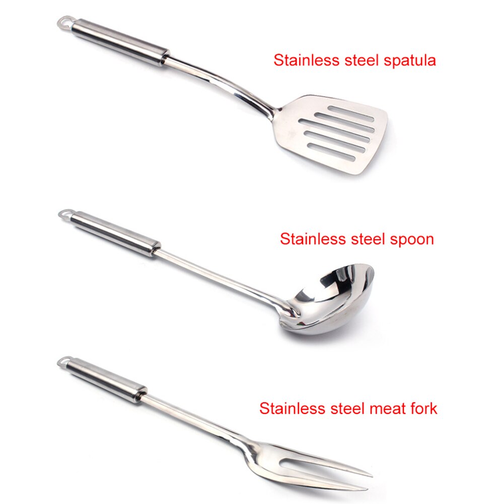 Outdoor Portable 7 Kit Barbecue Camping Utensil Organizer Cookware Stainless Steel Cookware Cooking Tools Cookware