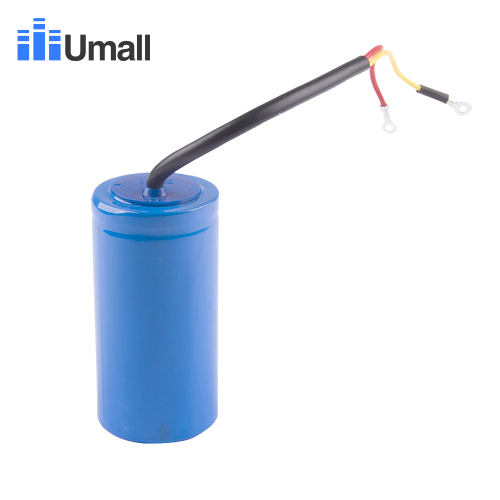 CD60 250UF 250V AC condensateur | Pour moteur électrique robuste, compresseur d'air, rouge jaune, deux fils